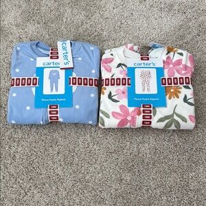 Set of 2 Carter's Kids Fleece Footie Pajamas